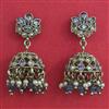 Antique Jhumki With Mehndi Plating