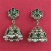 Antique Jhumki With Mehndi Plating