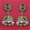 Antique Jhumki With Mehndi Plating