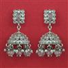 Antique Jhumki With Rhodium Plating