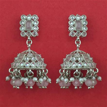 Antique Jhumki With Rhodium Plating