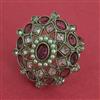 Antique Adjustable Ring With Mehndi Plating