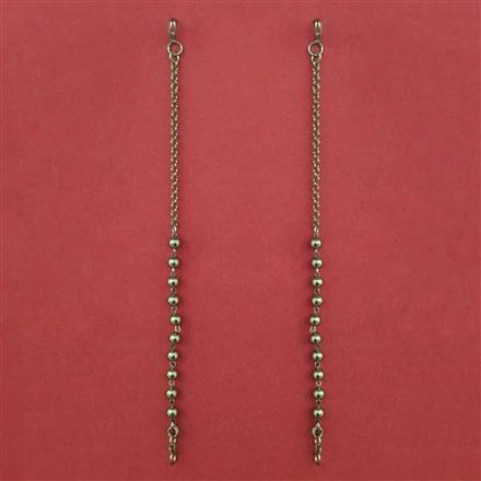 Antique Delicate Ear Chain With Mehndi Plating