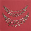 Antique Pearl Ear Chain with Mehndi Plating