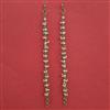 Antique Pearl Ear Chain With Mehndi Plating