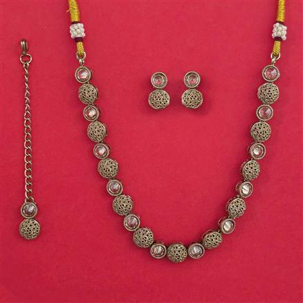 Antique Classic Necklace With Mehndi Plating