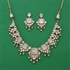 Kundan Mother Of Pearl Necklace With Carat Plating