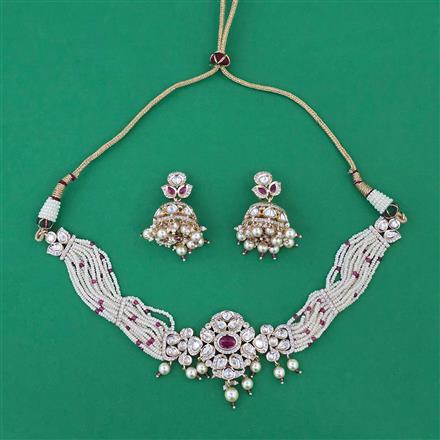 Kundan Choker Necklace With Carat Plating