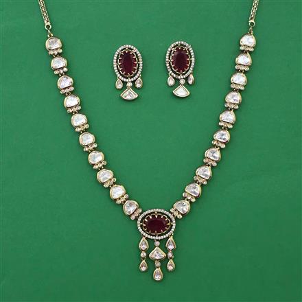 Kundan Classic Necklace With Mehndi Plating