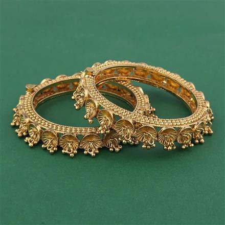 Antique Plain Gold Bangles With Gold Plating