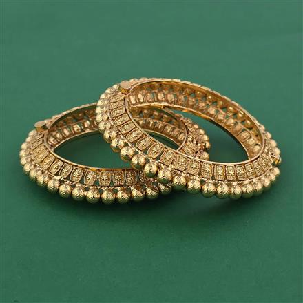 Antique Plain Gold Bangles With Gold Plating