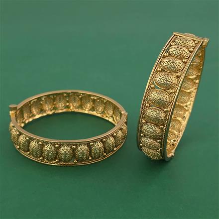 Antique Plain Gold Bangles With Gold Plating