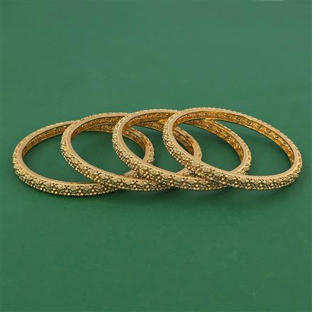 Antique Plain Gold Bangles With Gold Plating