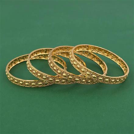 Antique Plain Gold Bangles With Gold Plating