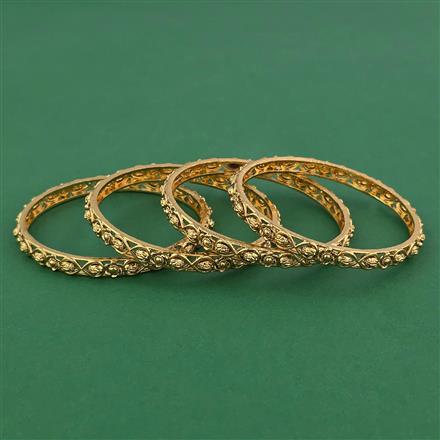 Antique Plain Gold Bangles With Gold Plating
