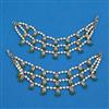Antique Pearl Ear Chain With Mehndi Plating