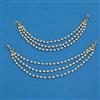 Antique Pearl Ear Chain With Mehndi Plating