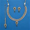Antique Pearl Necklace With Mehndi Plating
