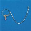 Antique Pearl Nose Ring With Mehndi Plating