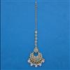 Antique Pearl Tikka With Mehndi Plating