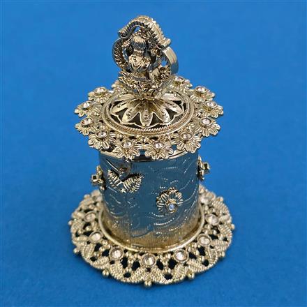 Antique Temple Sindoor Box With Mehndi Plating