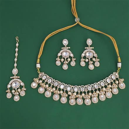Kundan Pearl Necklace With Carat Plating