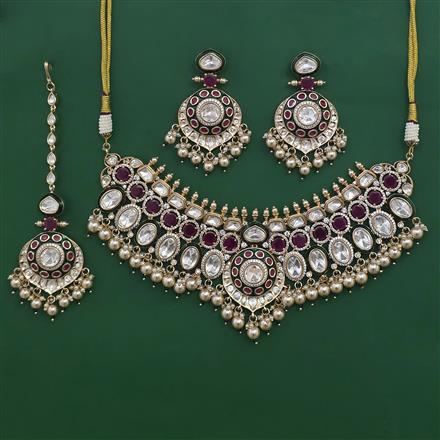 Kundan Meenakari Necklace With Carat Plating