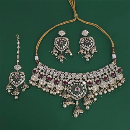 Kundan Meenakari Necklace With Carat Plating