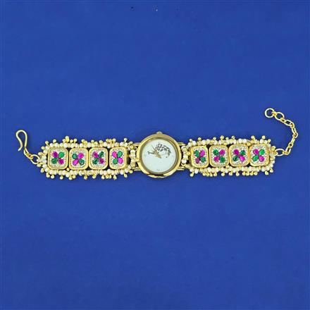 Antique Pearl Watch With Gold Plating