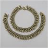 Antique Pearl Payal With Mehndi Plating