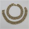 Antique Pearl Payal With Mehndi Plating