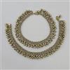 Antique Pearl Payal With Mehndi Plating