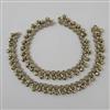 Antique Pearl Payal With Mehndi Plating