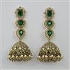 Antique Pearl Earring With Mehndi Plating