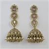 Antique Pearl Earring With Mehndi Plating