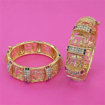 Antique Openable Bangles With Gold Plating