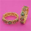 Antique Meenakari Bangles With Matte Gold Plating
