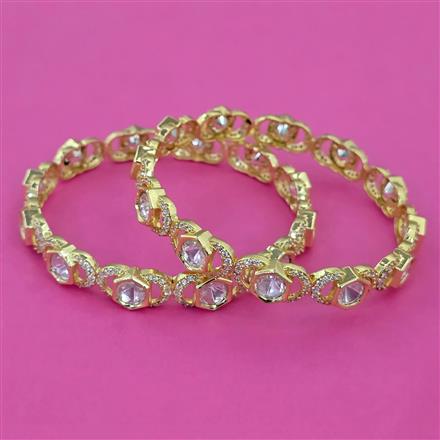 Kundan Classic Bangles With Gold Plating