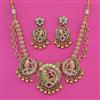 Antique Birds Necklace With Matte Gold Plating