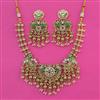 Antique Birds Necklace With Matte Gold Plating