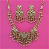 Antique Birds Necklace With Matte Gold Plating