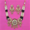 Antique Pearl Necklace With Matte Gold Plating