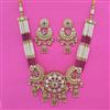 Antique Pearl Necklace With Matte Gold Plating