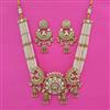 Antique Pearl Necklace With Matte Gold Plating
