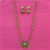 Antique Pearl Pendant Set With Matte Gold Plating