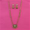 Antique Pearl Pendant Set With Matte Gold Plating