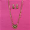 Antique Pearl Pendant Set With Matte Gold Plating