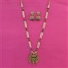 Antique Pearl Pendant Set With Matte Gold Plating