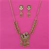 Antique Pearl Pendant Set With Matte Gold Plating