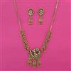 Antique Pearl Pendant Set With Matte Gold Plating